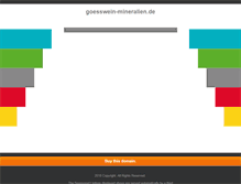Tablet Screenshot of goesswein-mineralien.de